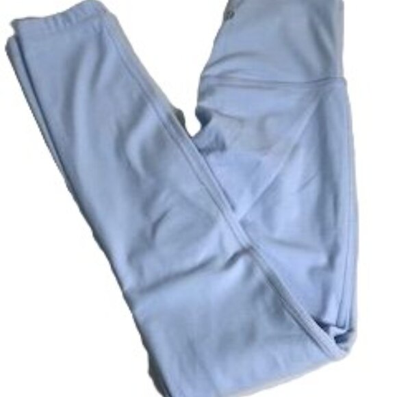 Lululemon Size 0 Powered Blue High-Rise Crop Pants 24” Inseam - Picture 2 of 6